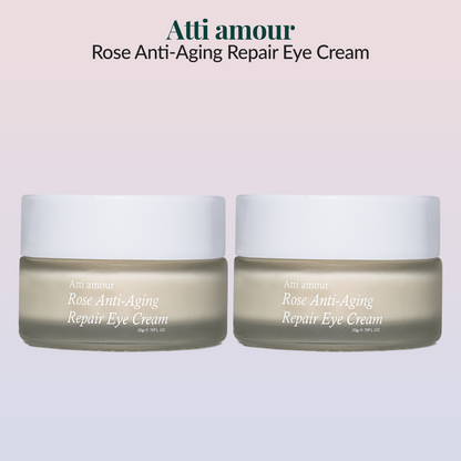 ATTI AMOUR Rose Anti-Aging Repair Eye Cream with Hyaluronic Acid and Rose Water – Firming, Hydrating Eye Treatment