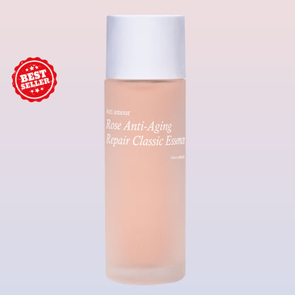 Anti-aging Korean essence with niacinamide, rose extract, peptides, and botanicals
