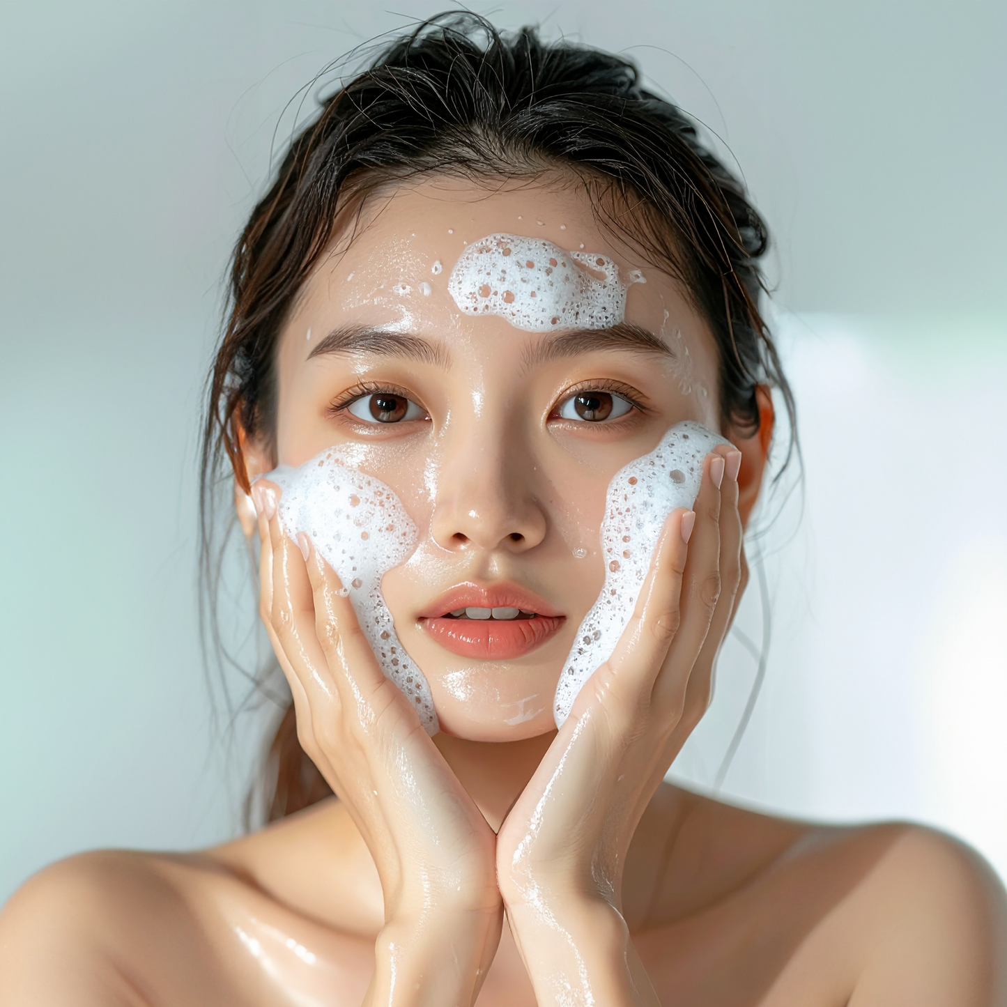 Atti Amour hydrating rosewater face cleanser made in Korea with ceramides and peptides