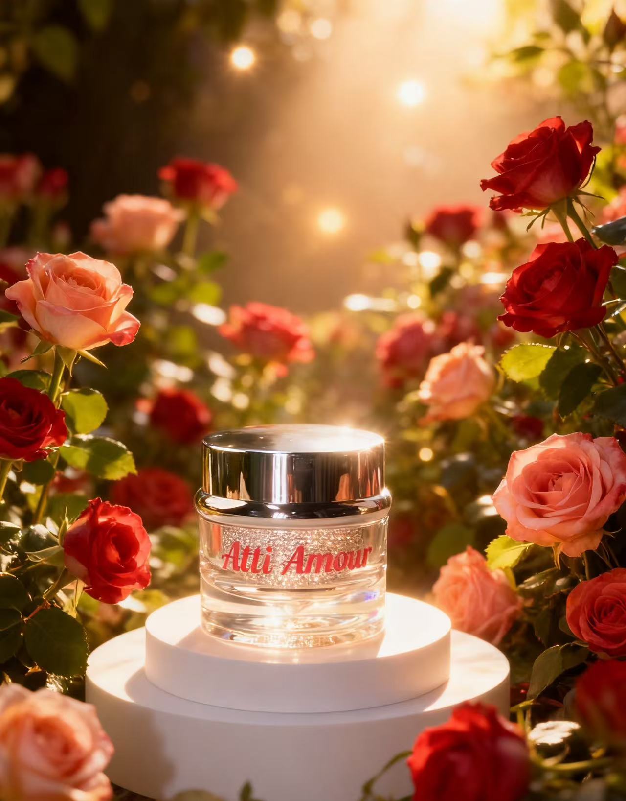 Atti amour Lightweight rose moisturizing cream texture for hydrated glowing skin