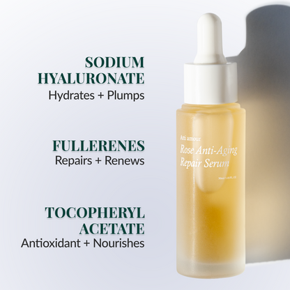 Atti amour waterless Rose Anti-Aging Serum Anti-aging with sodium hyaluronate, rose extract, fullerenes, and tocopheryl acetate