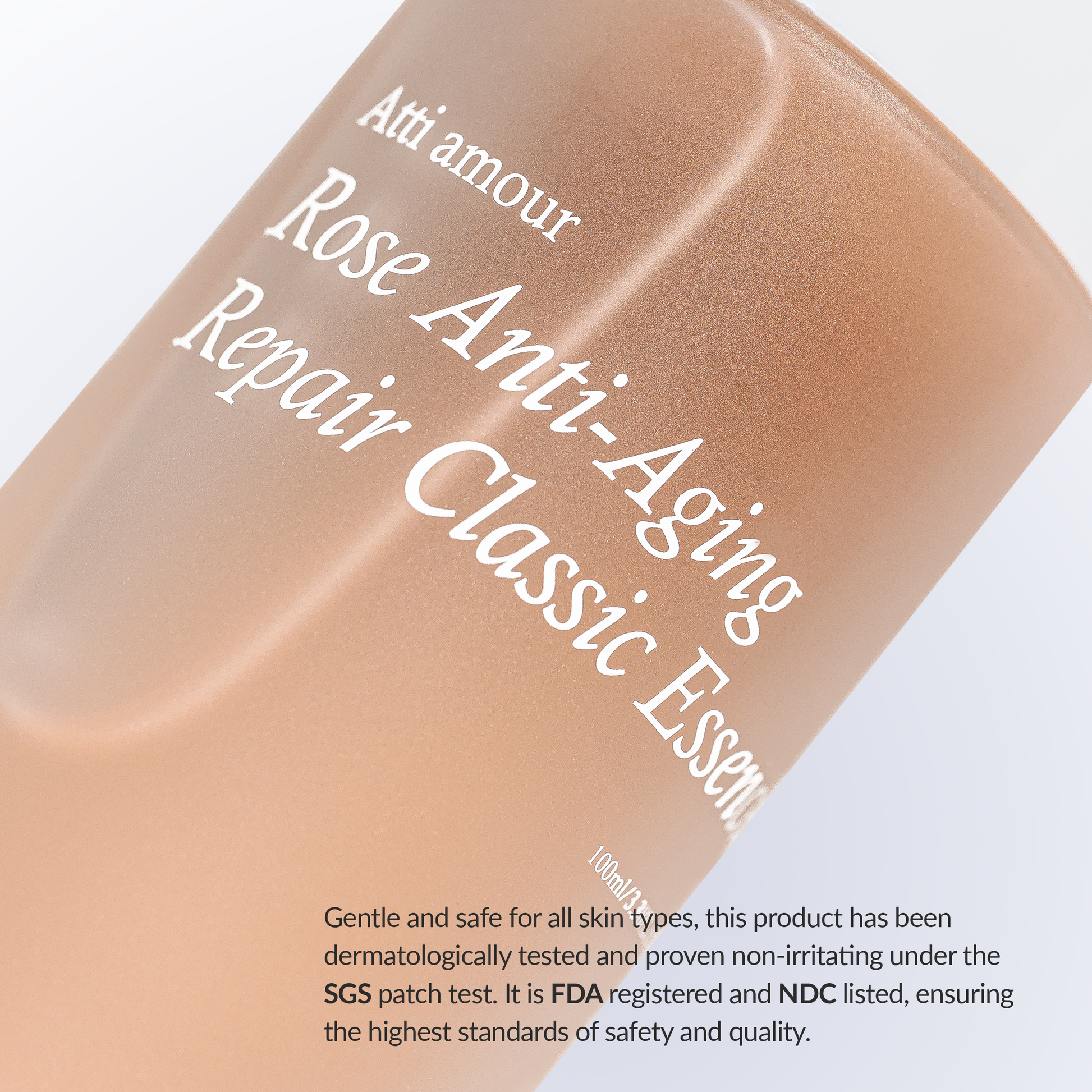 FDA, NDC, and SGS tested Korean essence — non-irritating and safe for all skin types