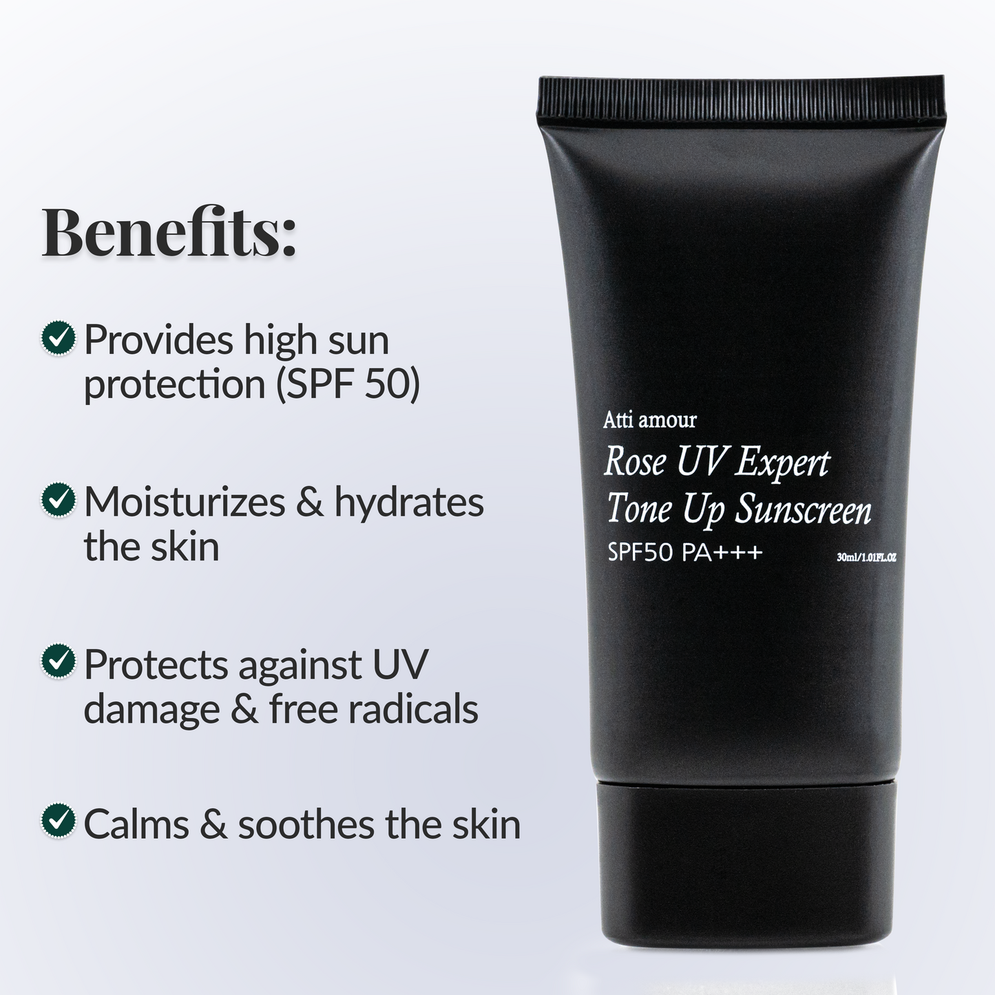 Hexapeptide and Niacinamide sunscreen SPF with Titanium Dioxide, anti-aging, hydrating sun protection for face and body
