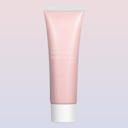 Hydrating Korean rose clay mask with glycerin and sodium hyaluronate for smooth, clear skin for combination skin