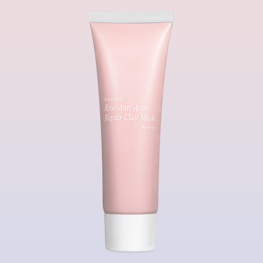 Hydrating Korean rose clay mask with glycerin and sodium hyaluronate for smooth, clear skin for combination skin