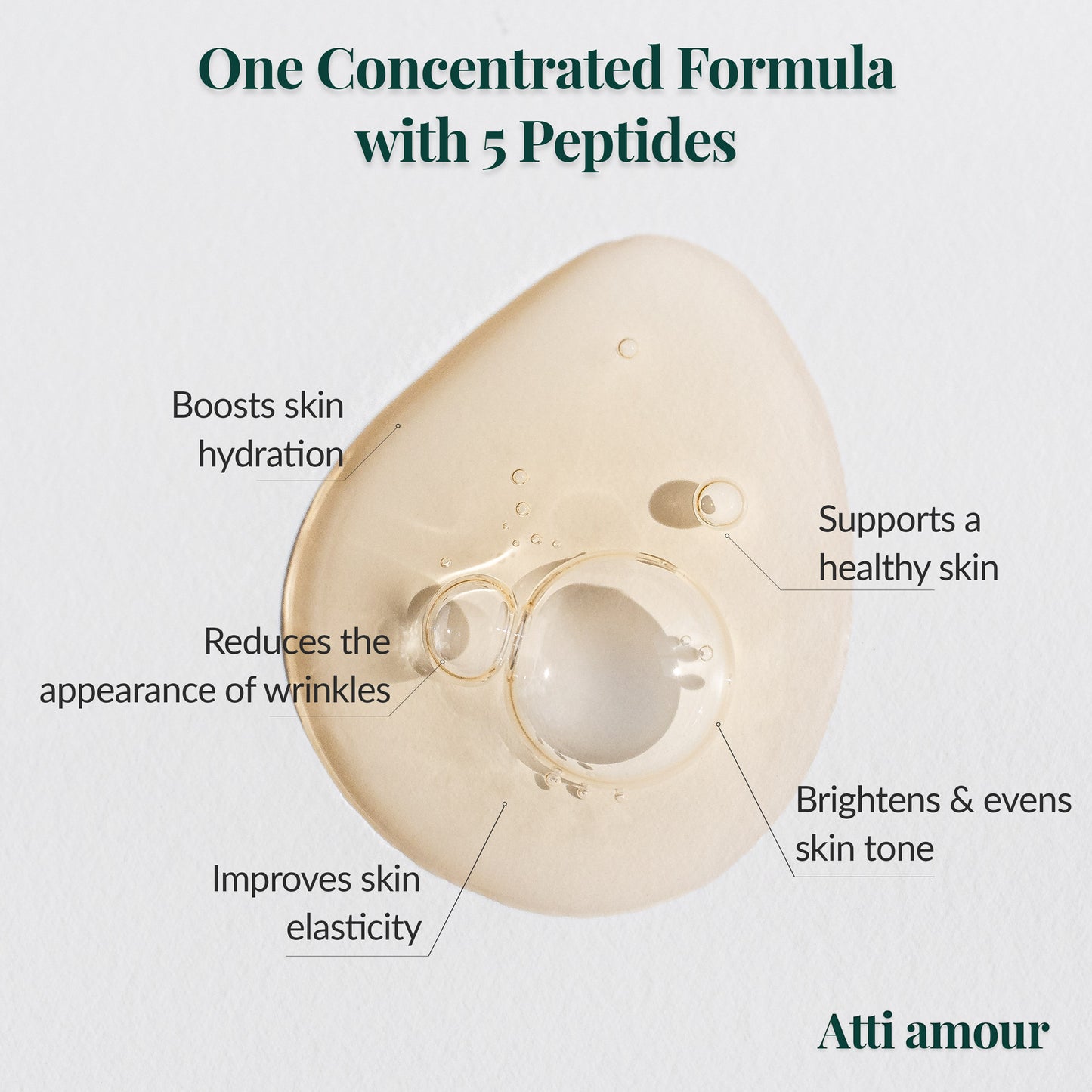 Hydrating Rose Peptide Serum – ATTI AMOUR Moisturizing and Brightening Face Treatment