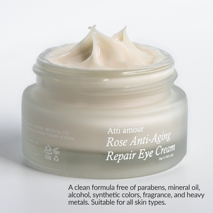 Hydrating eye cream with hyaluronic acid and niacinamide for dark circles and under-eye wrinkles for sensitive skin free of parabens, mineral oil, and alcohol