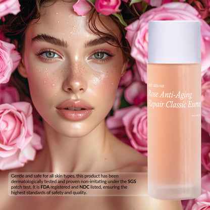K-beauty essence serum drop – natural rosewater glow formula