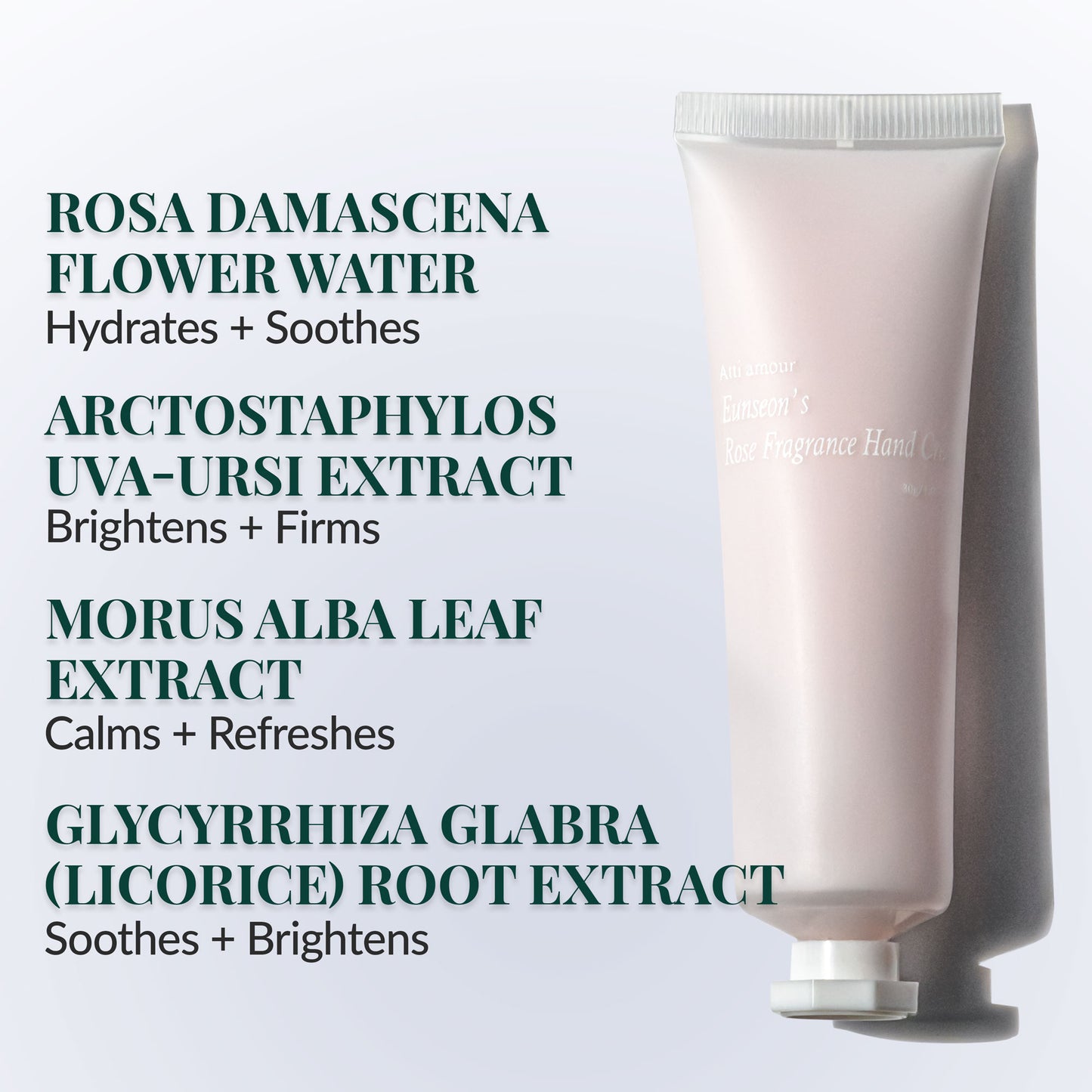 Moisturizing hand cream for dry cracked hands, rose hand cream that hydrates and repairs skin