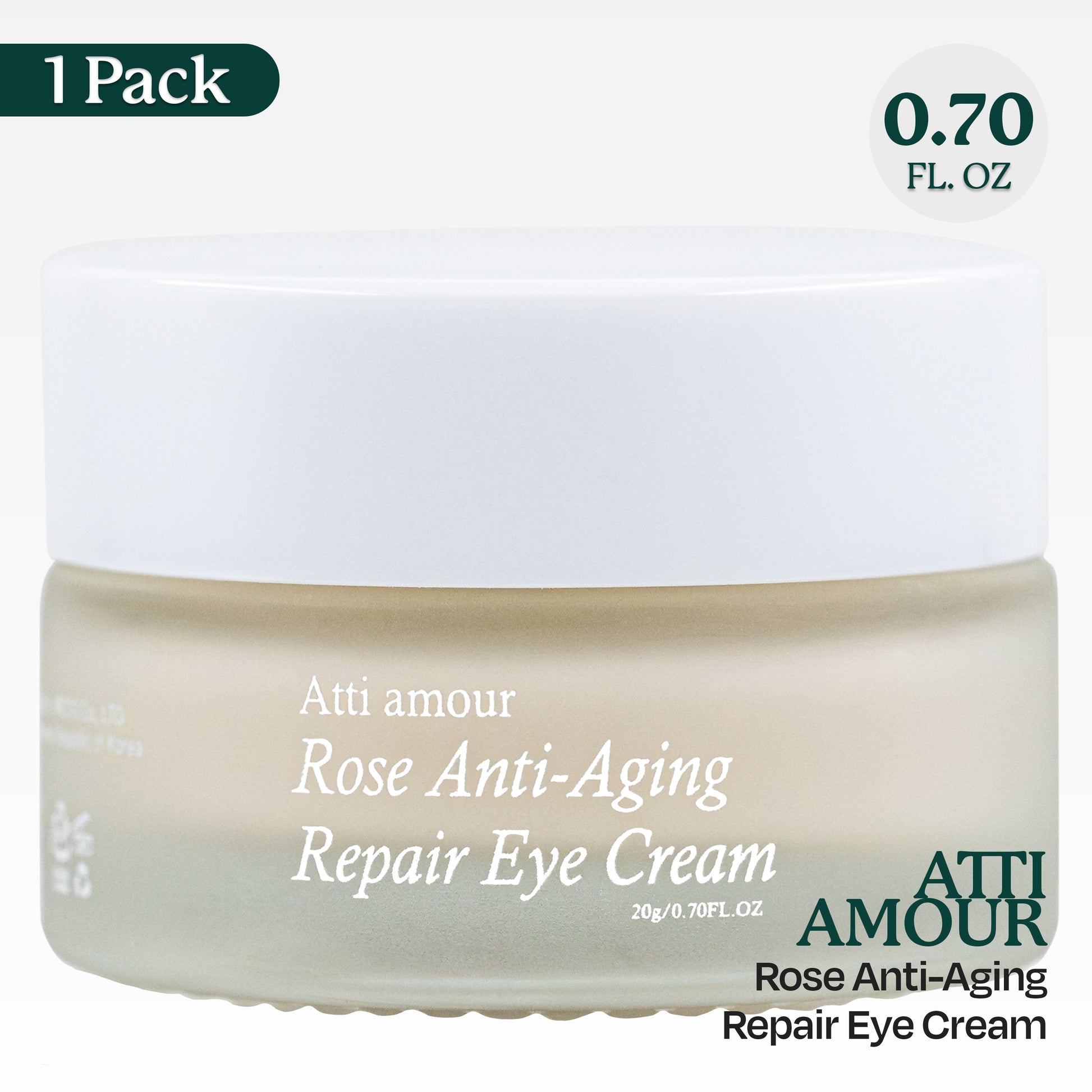 Atti Amour Rose Anti-Aging Repair Eye Cream is designed to hydrate, smooth, and brighten the delicate under-eye area with rose water and niacinamide.