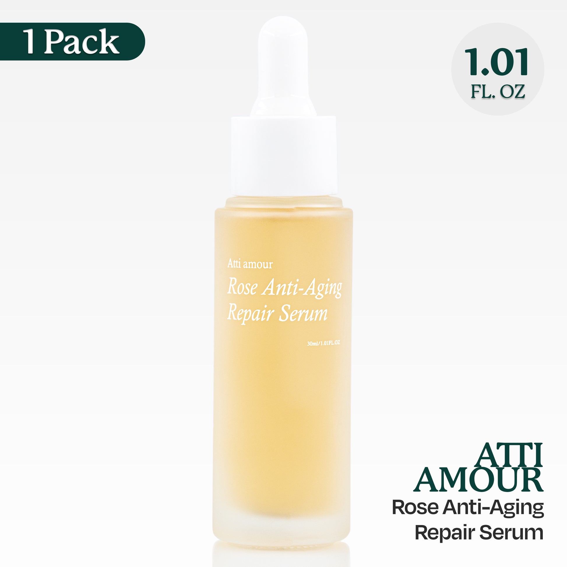 Peptide-infused Atti amour Rose anti-aging serum for wrinkle reduction.