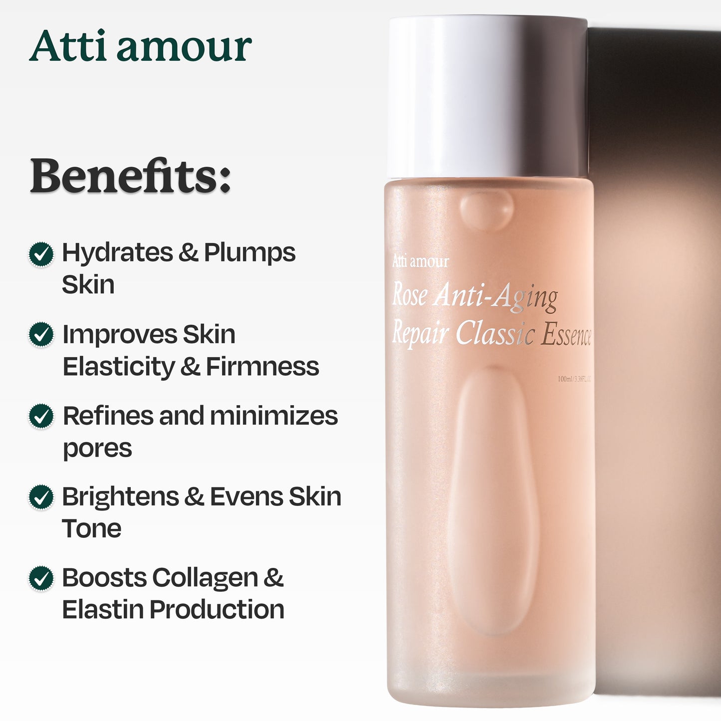 Atti amour Rose Anti-Aging Classic Essence  for sensitive skin and anti-aging.