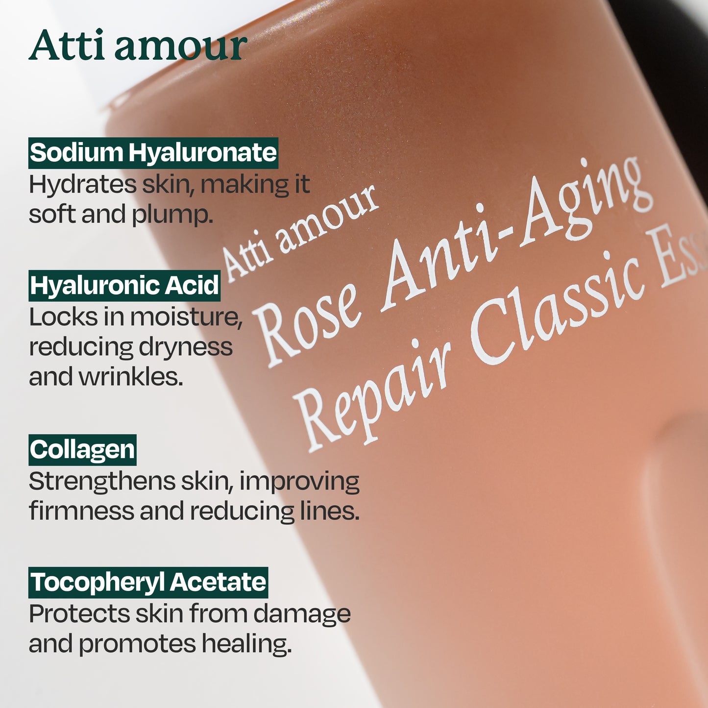 Atti amour Rose Anti-Aging Classic Essence for deep hydration.