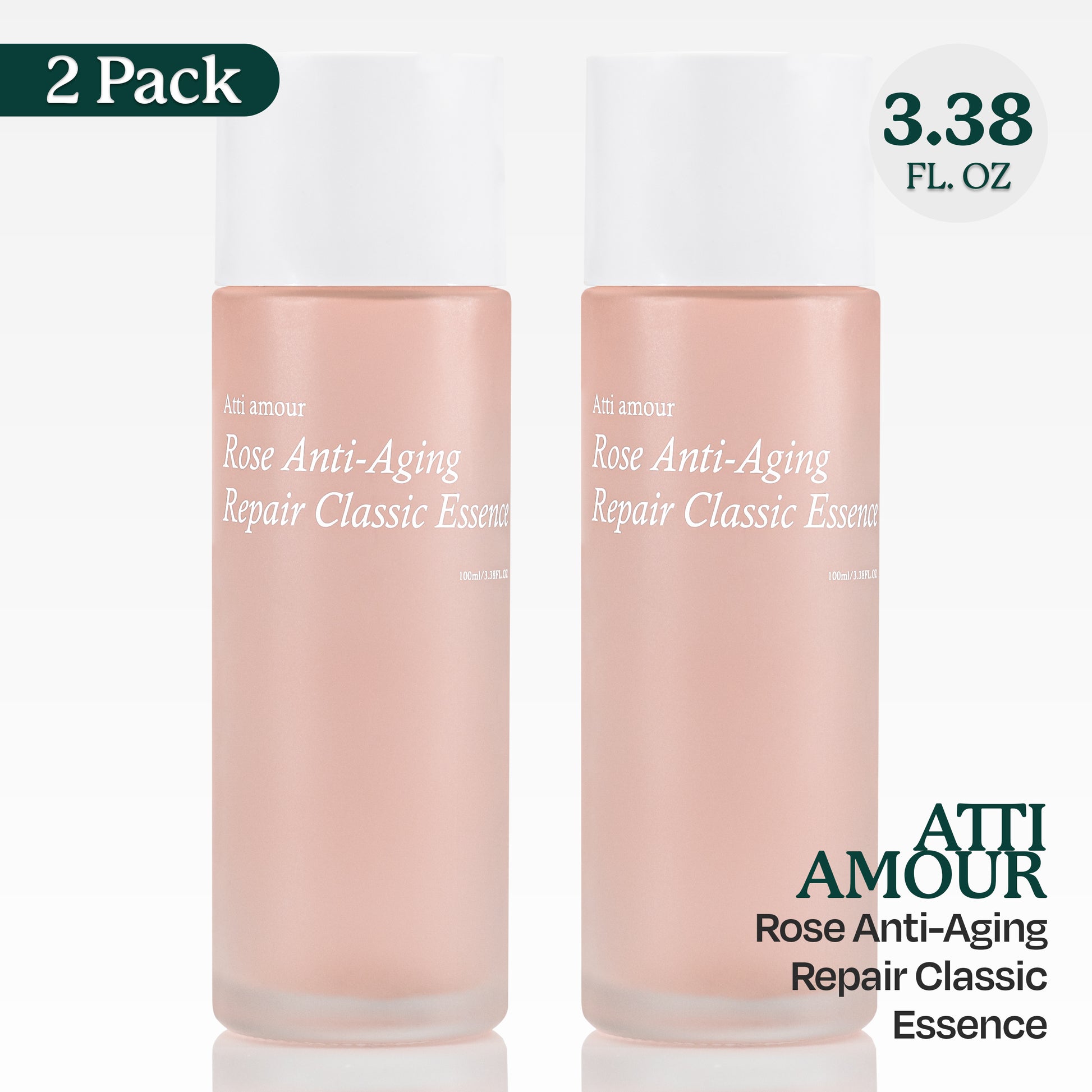 Atti amour Rose Anti-Aging Classic Essence with Niacinamide & Rose Water.